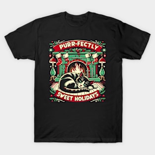 Christmas cat nap T-Shirt